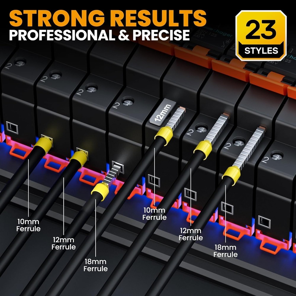 Efficient Quadrilateral Wire Crimping Pliers - 23 Sizes