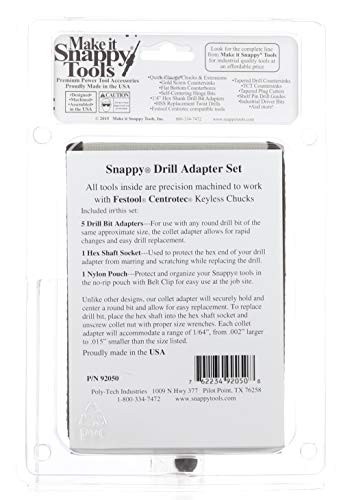Tools 5-Piece Drill Bit Adapter Set Compatible with Festool Centrotec Chucks