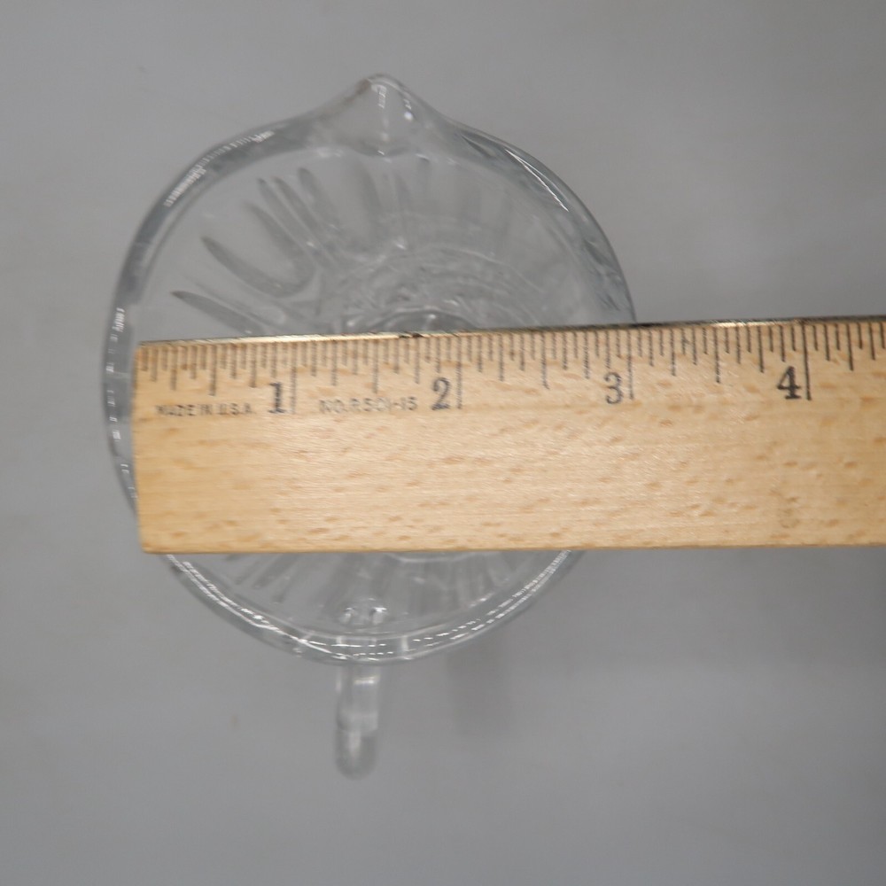 Clear Class Crystal Creamer Replacement 4 in Etched