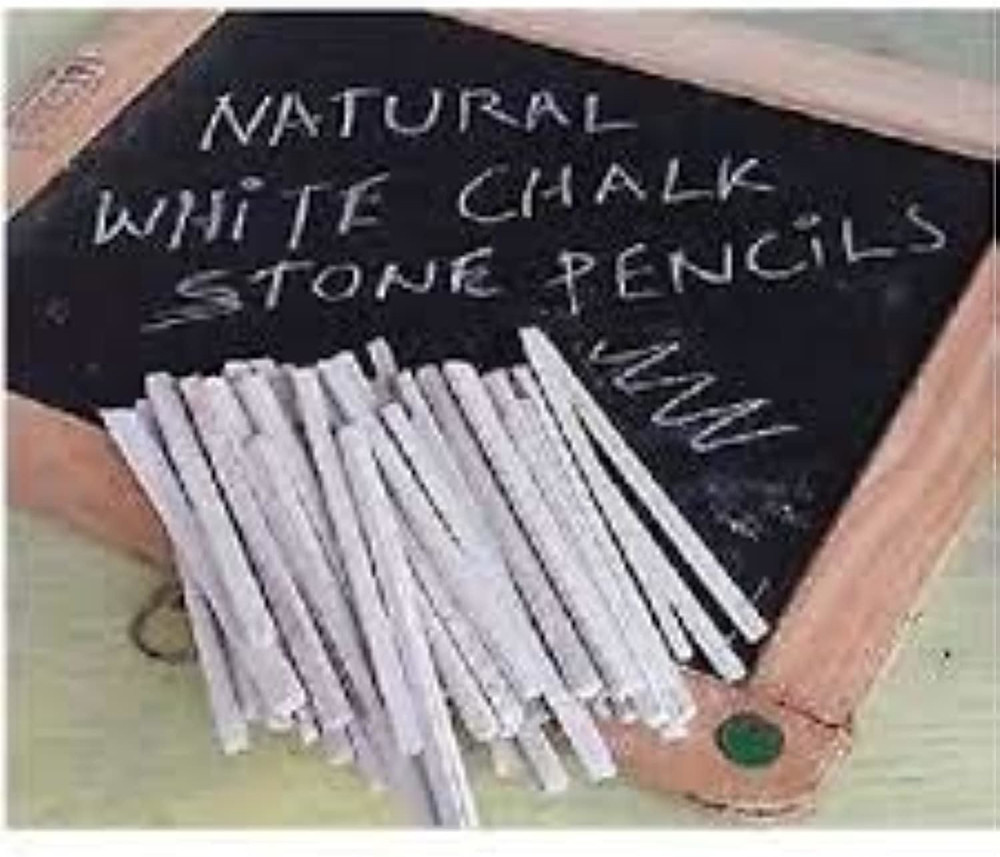 50 Pcs, White Slate Pencils, Cut From Natural Stone