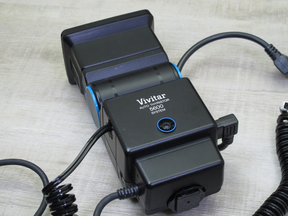 VIVITAR 5600 System Flash + DSC-3 and PMC PM/N2 Sync Cables