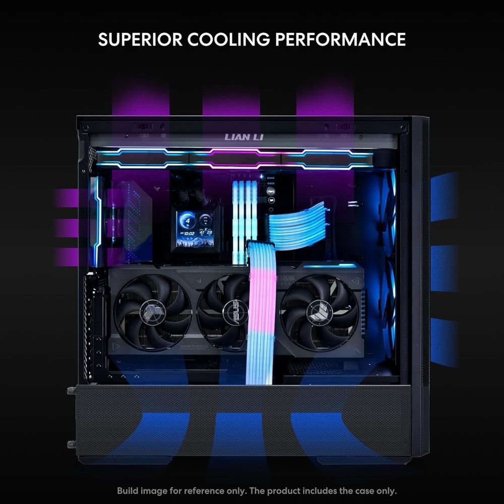 Versatile LANCOOL 207 Tower Chassis - Black SECC with Stunning ARGB Lighting