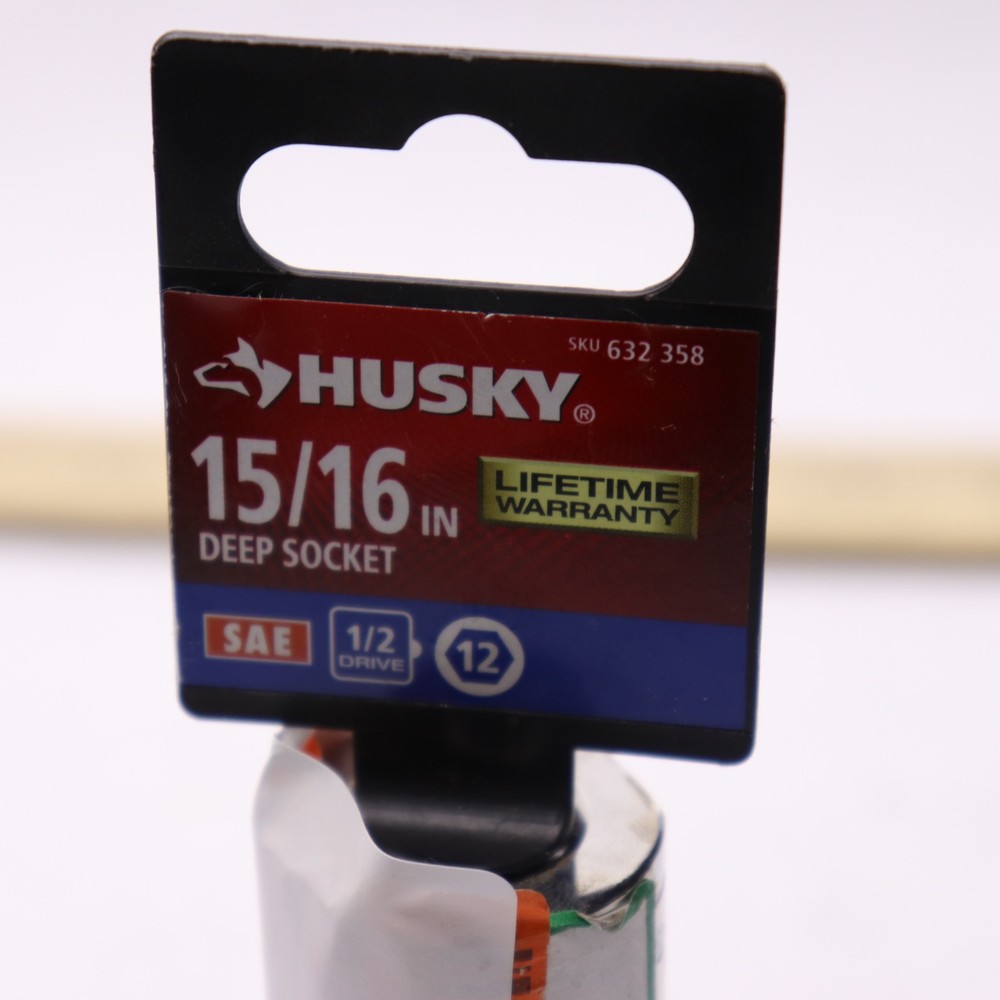 Husky 1/2 in. Drive 15/16 in. 12-Point SAE Deep Socket