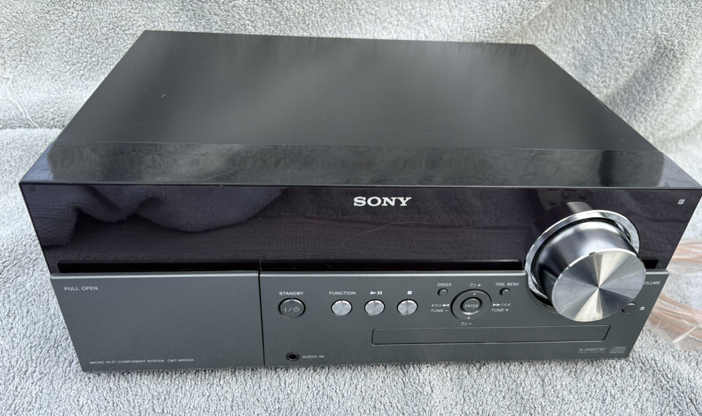 Sony CMT-MX500i Desktop Micro System W/ iPod Dock Deck & Remote - TESTED