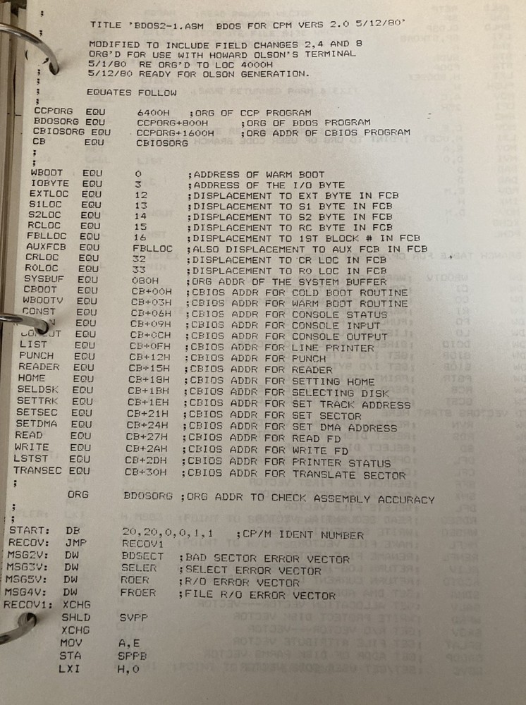 Digital Research CP/M operating system and utilities manuals (for S-100 systems)