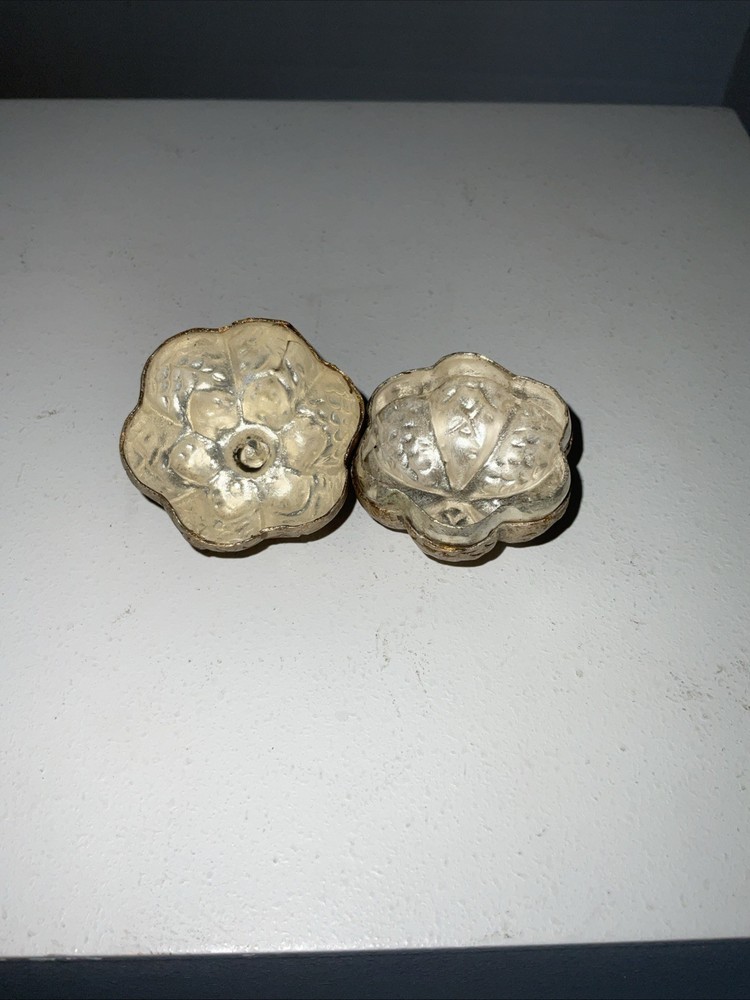SILVER PLATED PUMPKIN FIGURE TRINKET BOX