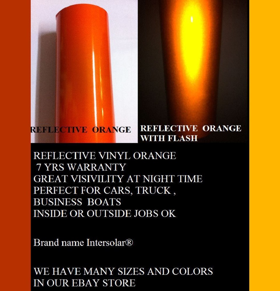 Orange Reflective Vinyl Adhesive Cutter Sign Plotter Hight Reflectivity