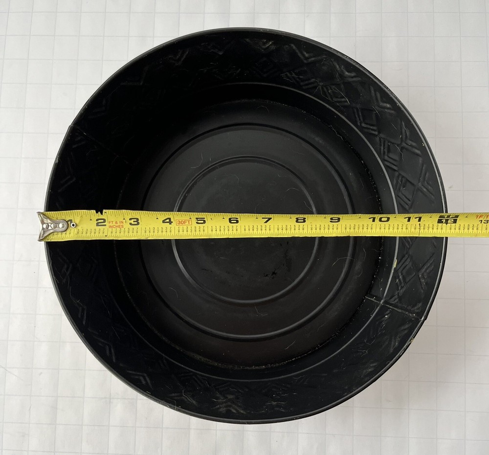 12 Inch Tin Bowel With O Ring Handles. Can Be Used For Several Different Things.