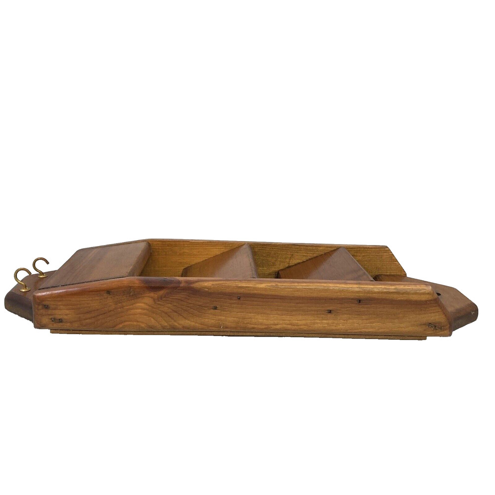 Wood 3 Tier Wall Mail Letter Organizer