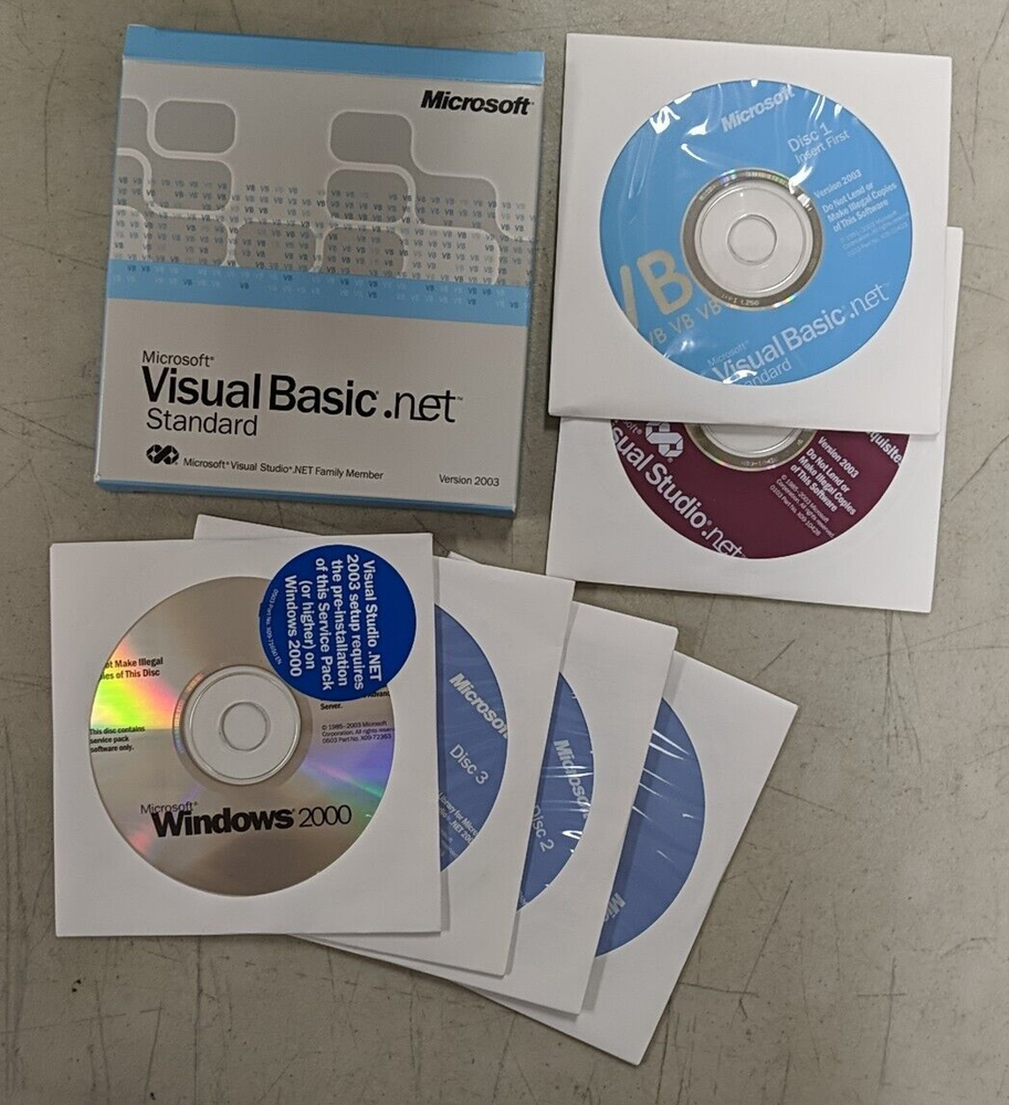 Microsoft Visual Basic .NET Standard 2003 Windows XP 2000