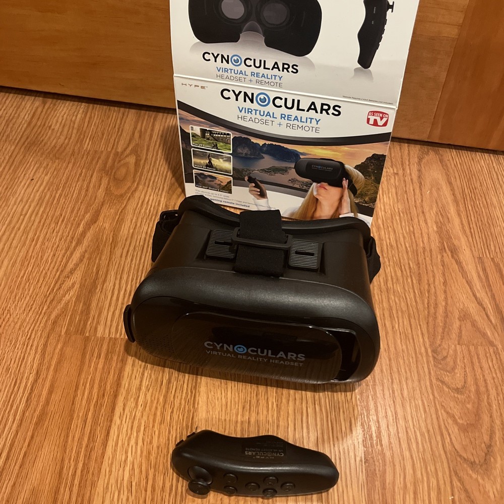 Cynoculars Virtual Reality 3D Headset Wireless - Gaming Remote Compatible