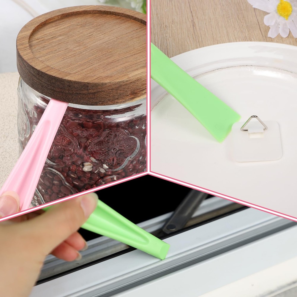 4 PCS Plastic Cleaning Scraper Multipurpose Hard Scrapers for Labels Kitchen