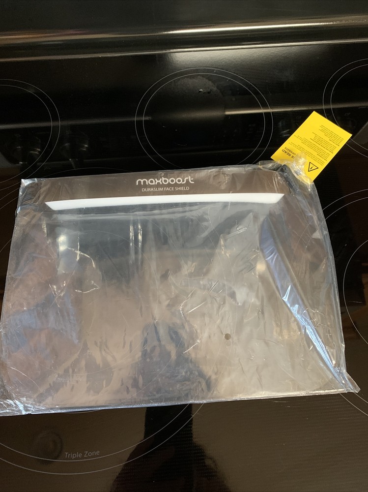Maxboost Duraslim Face Shield, Reusable Full PET Transparent Material + Strap