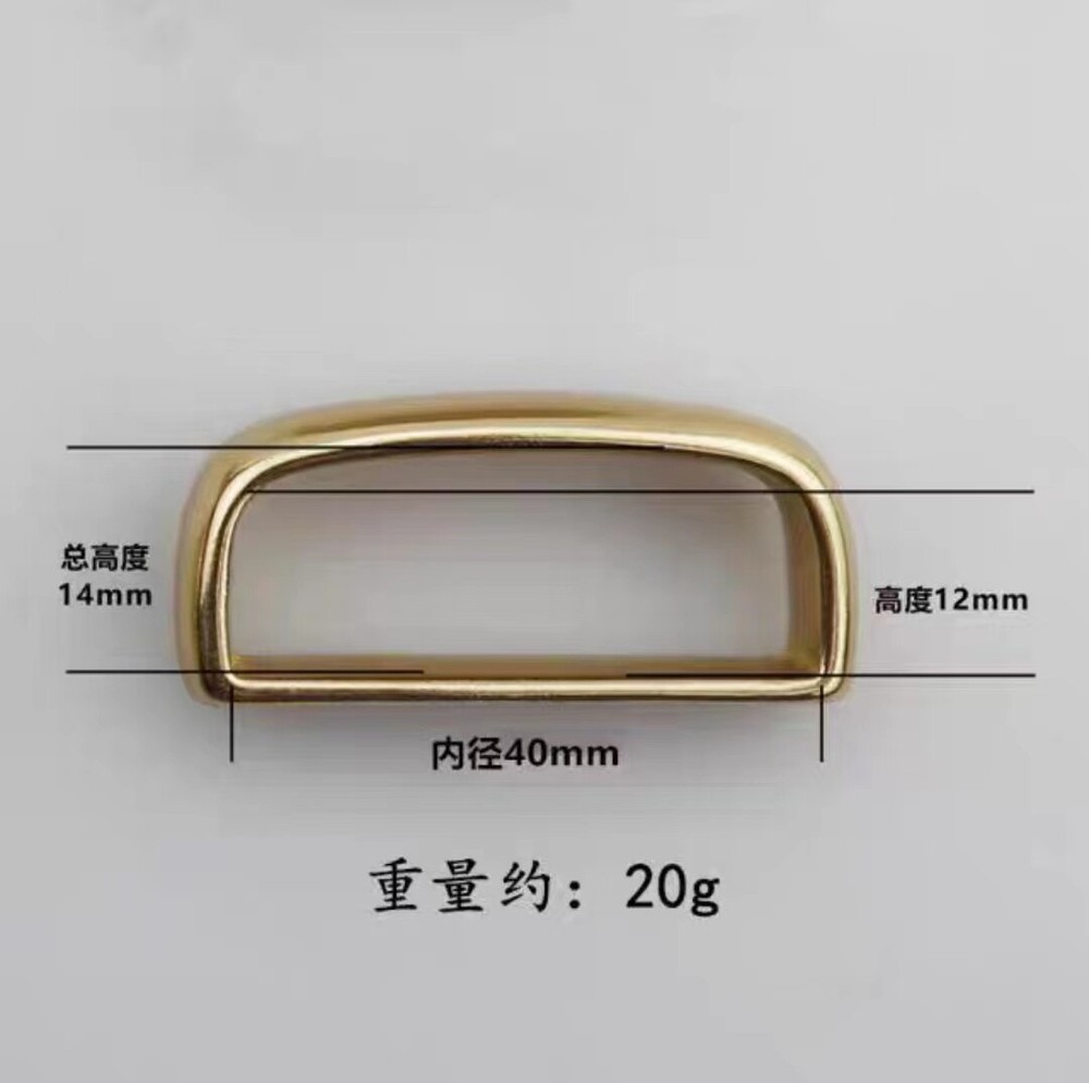 multi-size Solid BRASS BELT Loop D Shape Belt ring Keeper For Leather Craft