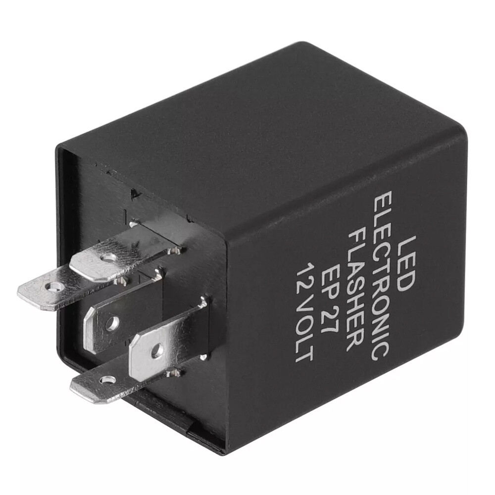 2PCS Black 5-Pin EP27 FL27 LED Flasher Relay Fix Turn Signal Hyper Flash Issue