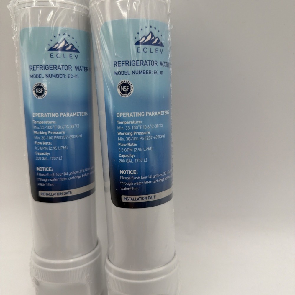 Ecley 2 Pack Refrigerator Water Filter EC-02