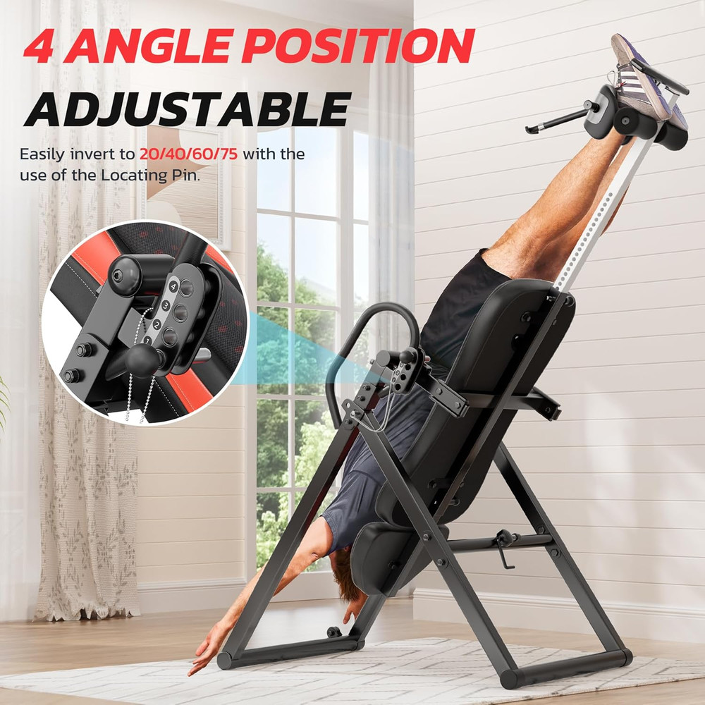 YOLEO Inversion Table Massage & Heat Inversion Table 2025 New Inversion Table fo