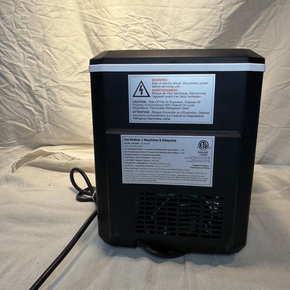Silonn Countertop Ice Maker Machine, Self-Cleaning Ice Machine with Ice Scoop