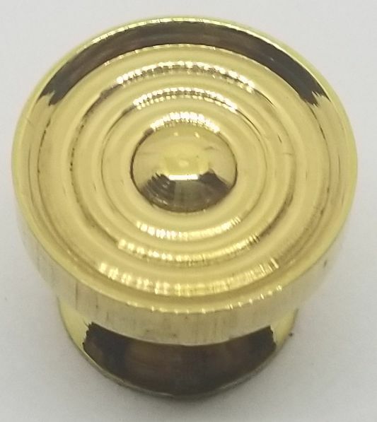 7/8" Diameter Cast Brass KNOB Concentric Rings pull handle mid century modern