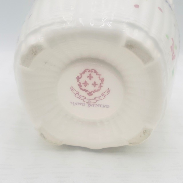 NLT Ceramic Hand Painted Basket Planter - Approx 4" X 3"