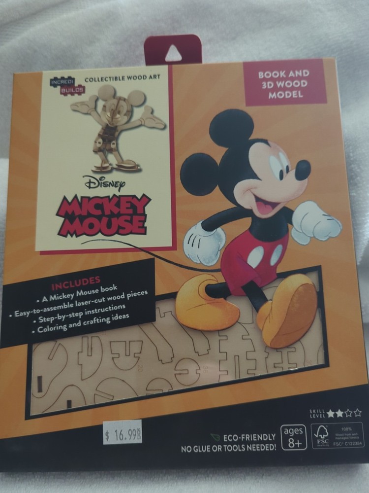 3d Wood Model Mickey Mouse