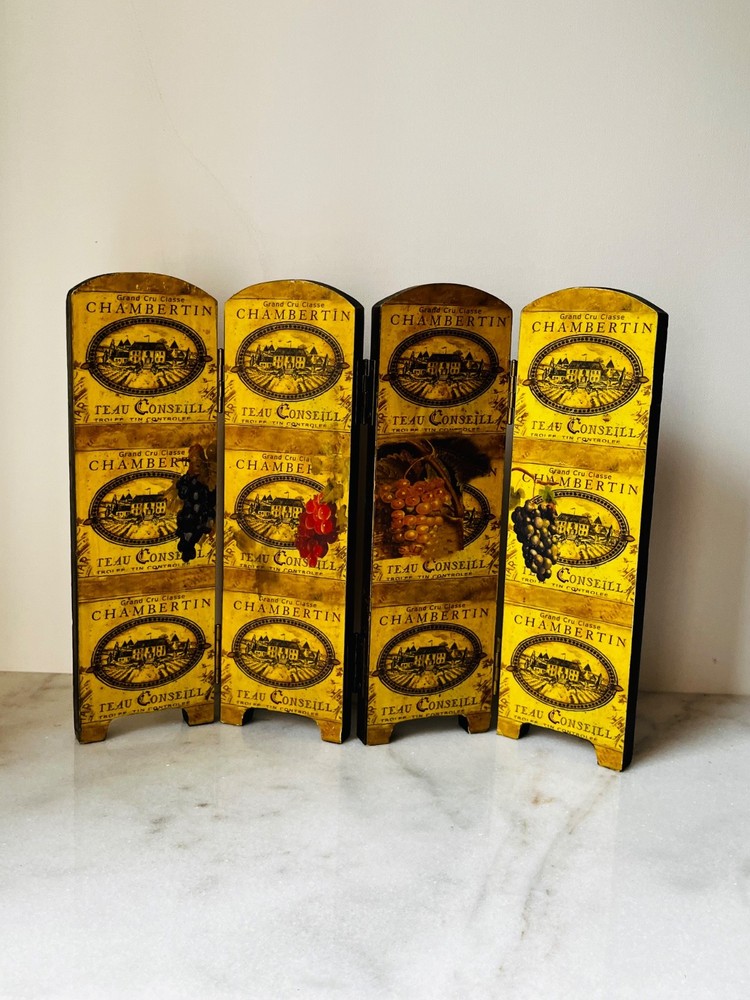 48cm Chinese Wooden Folding Screen Privacy Divider Mini Panel Desktop Decor