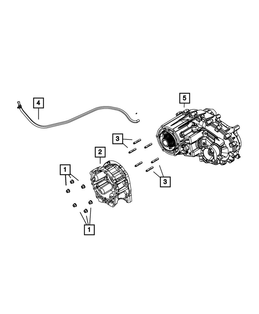 Genuine Mopar Transfer Case Vent Hose 52105882AB