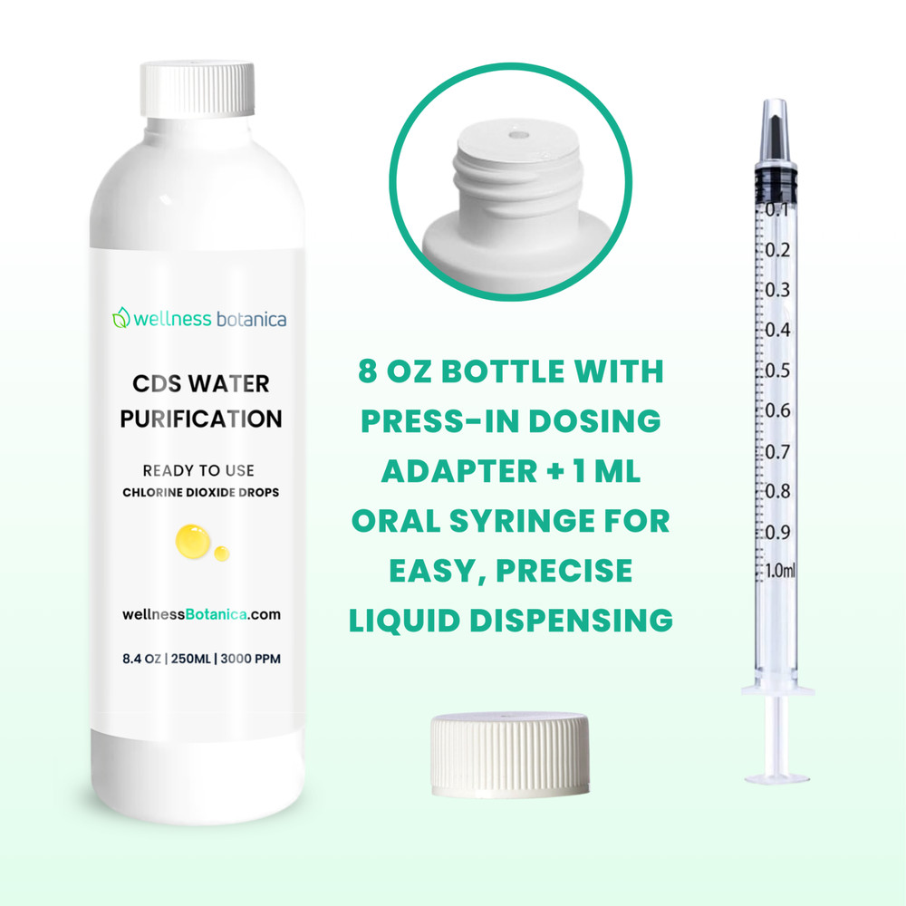 CDS Water Purification Solution Ready to Use 8.4 oz 250ml 3000(ppm)