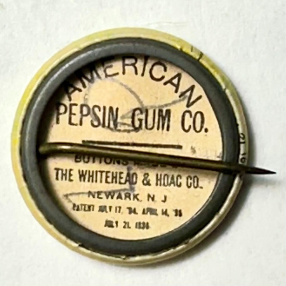 MONKEY 1890s Pepsin Gum 7/8 " Celluloid Pinback Button