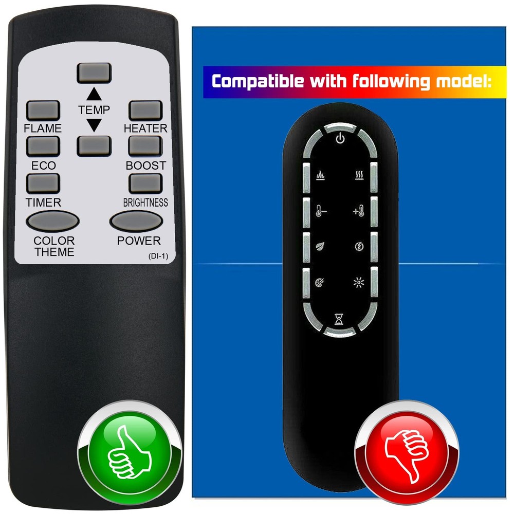Replacement Remote Control for Dimplex Electric Fireplace RBF30 6909780100 RBF30