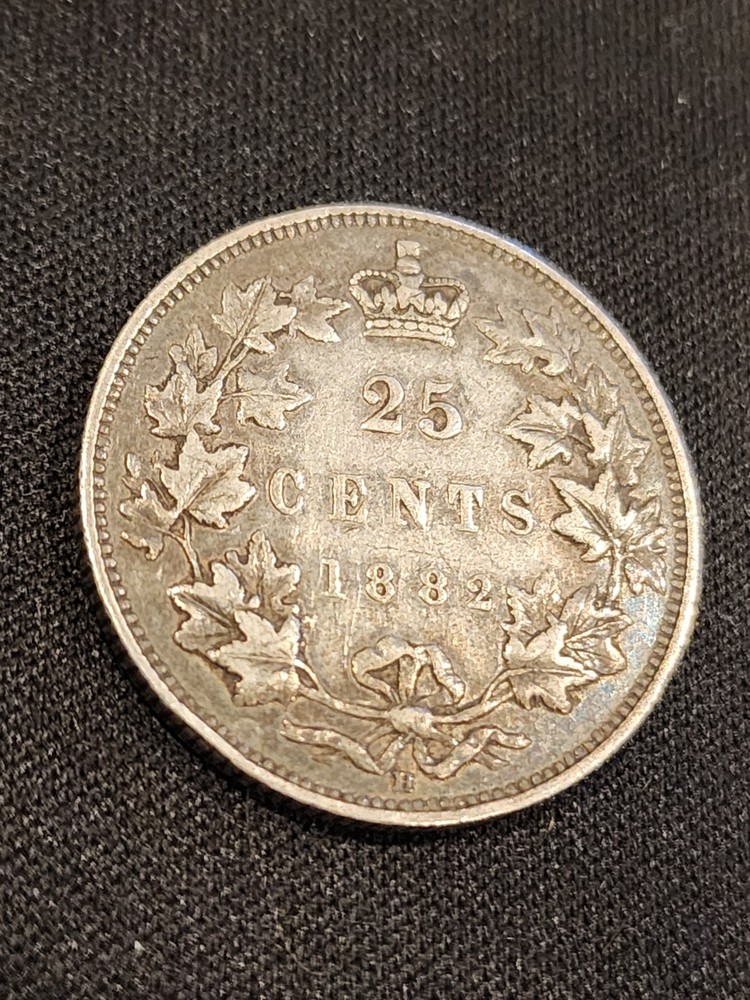 1882H Canada 25 Cents Silver Coin