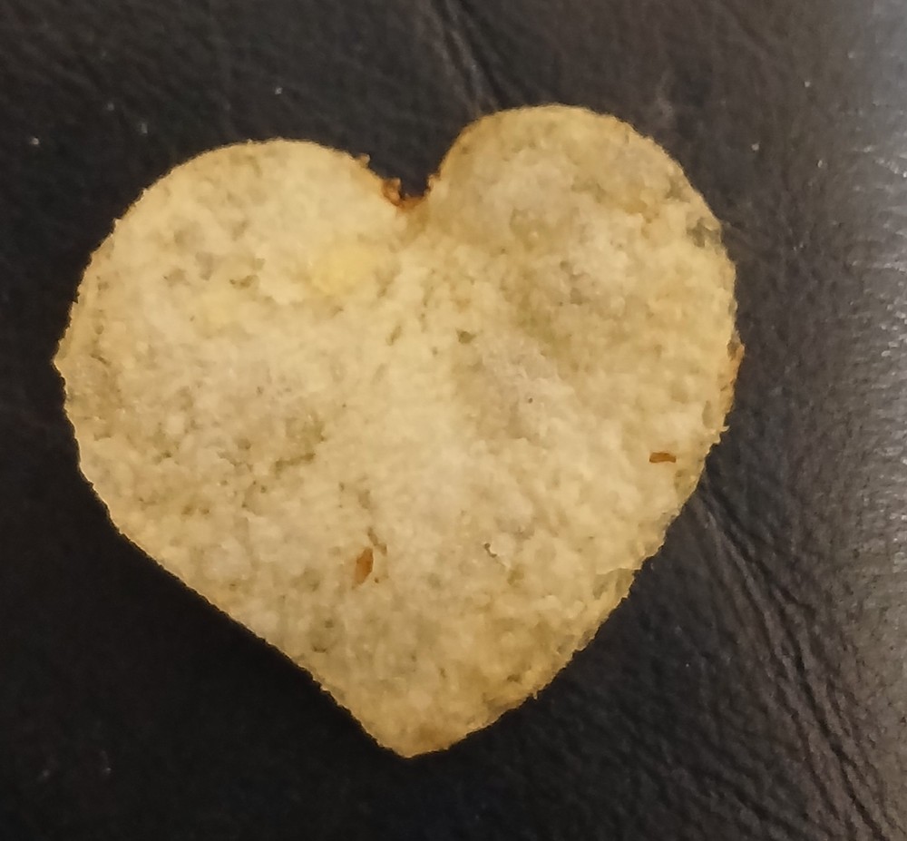 Cute heart shaped potato chip