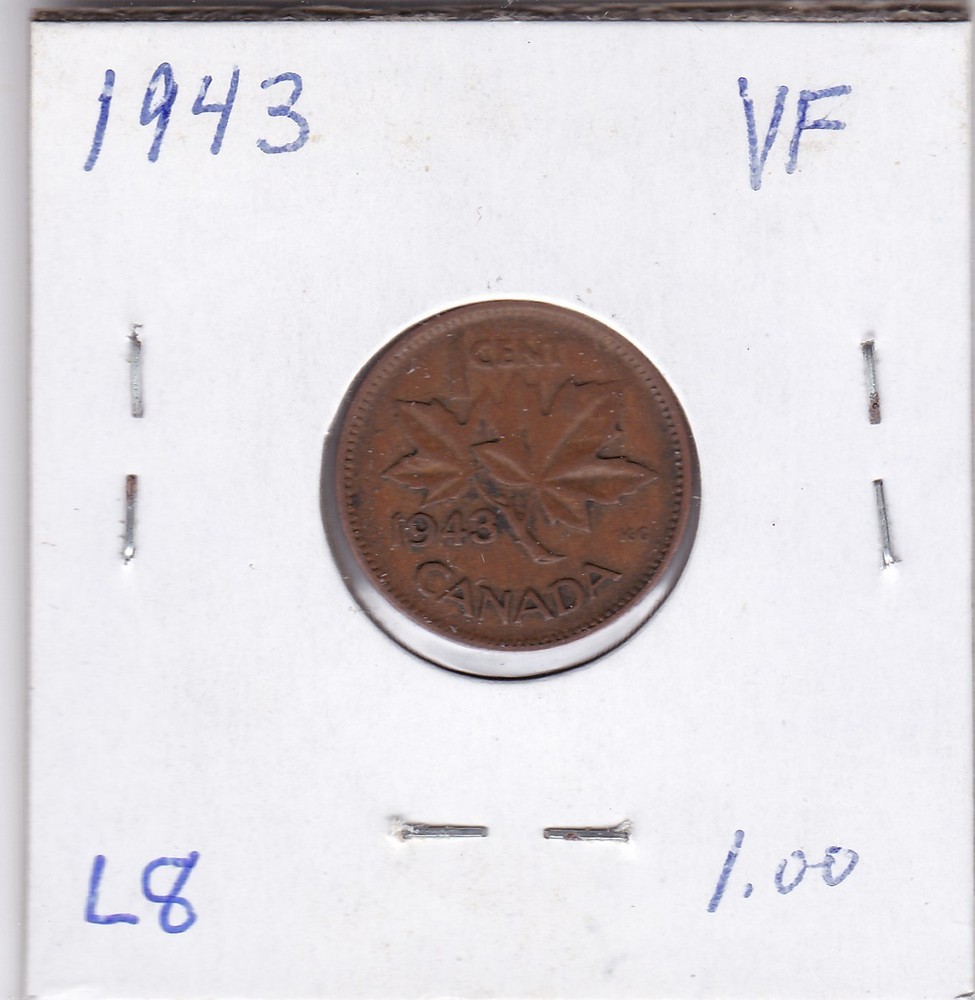 1943 Canada One Cent L8