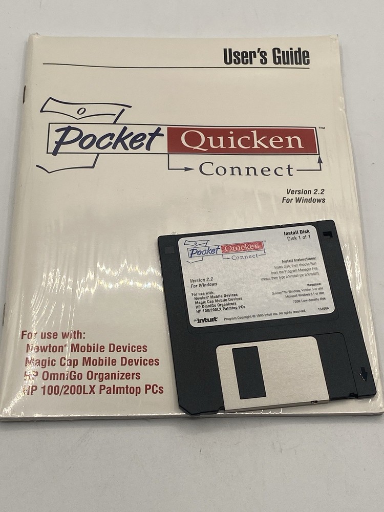 Pocket Quicken Connect Version 2.2 For Windows with User Guides