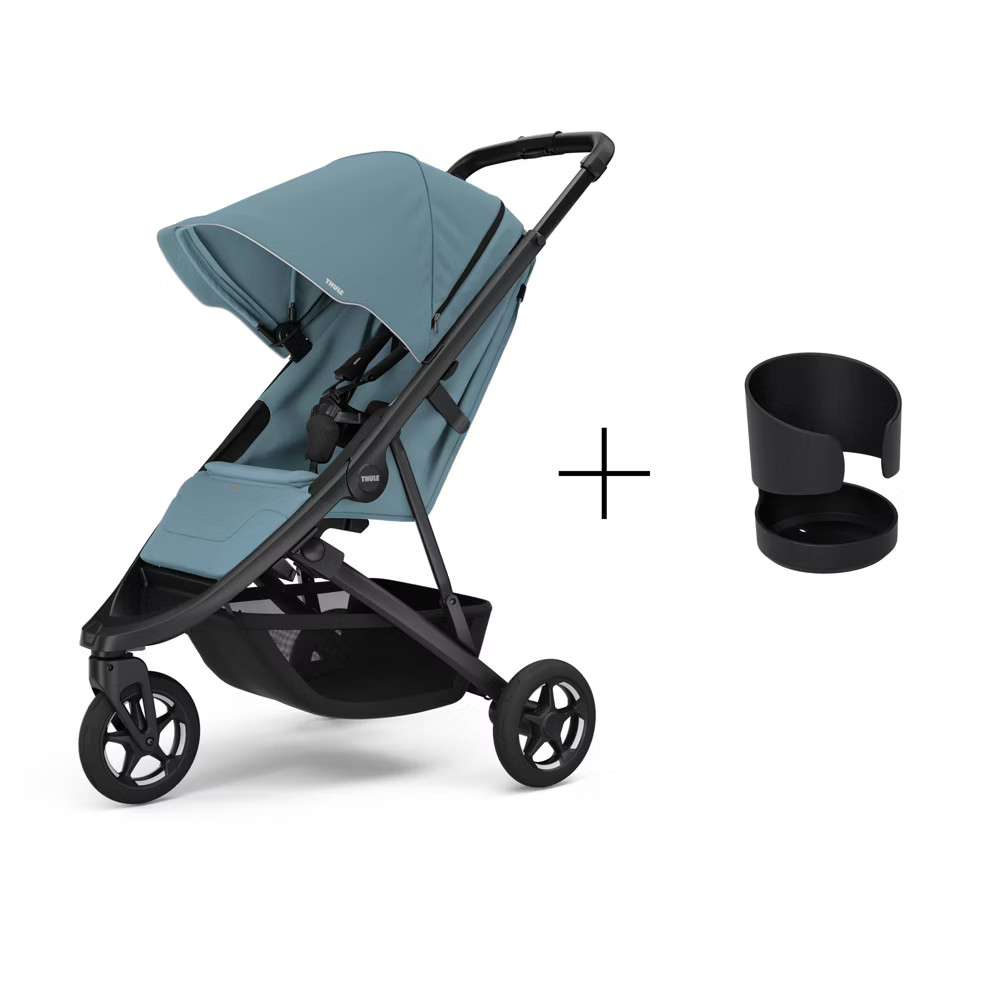 Thule Spring 2.0 Compact Baby Lightweight Stroller - Mid Blue