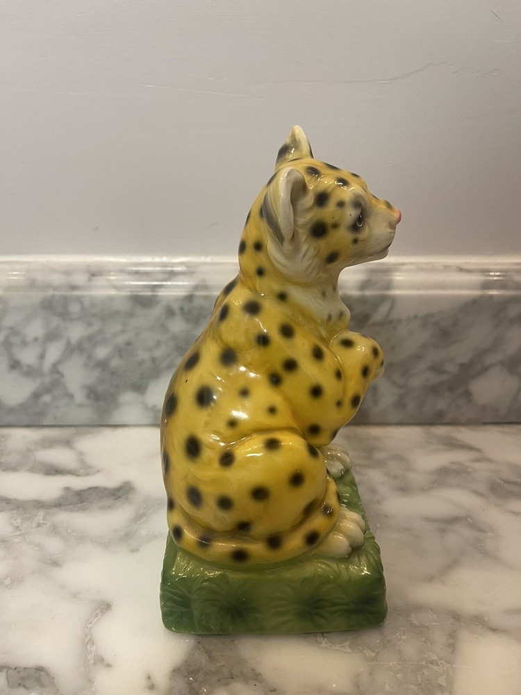 MCM Ceramic Cheetah Leopard Cub Bookend 7" Tall
