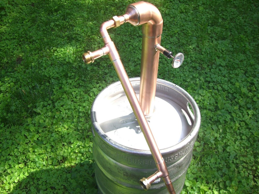 Beer Keg Kit 2" inch Copper Moonshine Still Pot Reflux Distillation Column