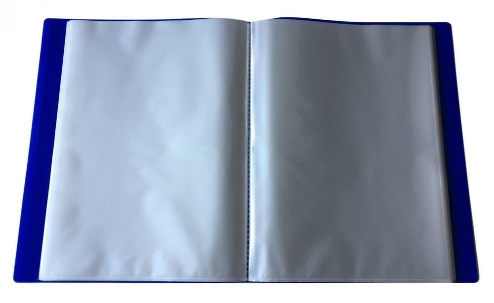 A4 Blue Flexible Cover 60 Pocket Display Book - Presentation Folder