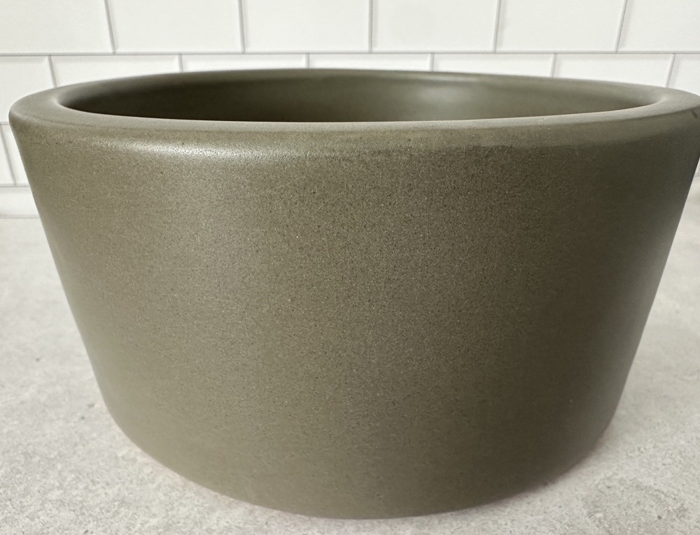 Case Study Ceramics 6” Modern Olive Planter Bowl Minimalist MCM