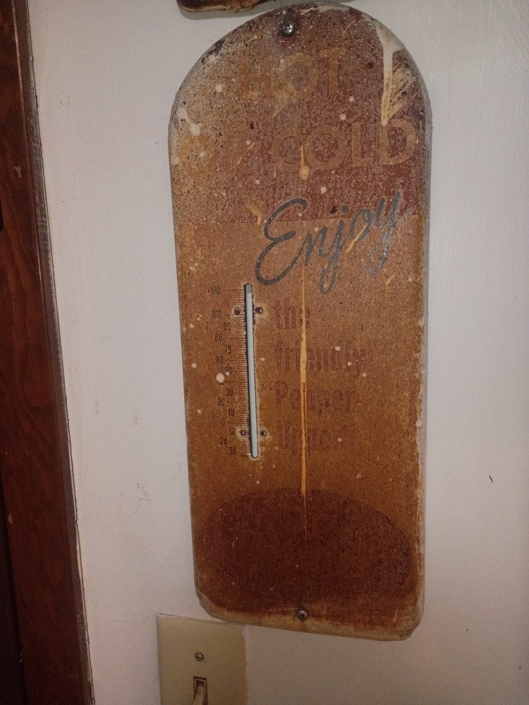 antique authentic Dr pepper thermometer