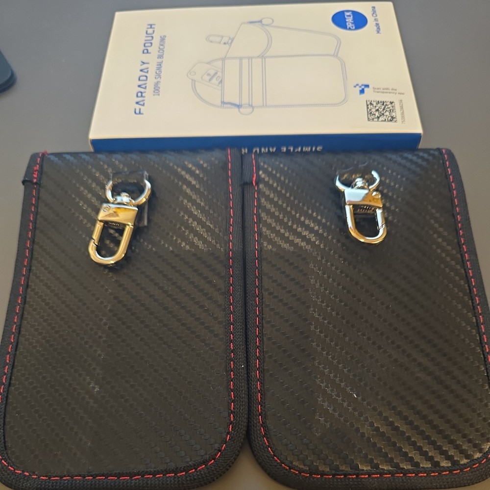 [2-Pack] Faraday Pouch for Car Keys - 100% Signal Blocking Shield Case