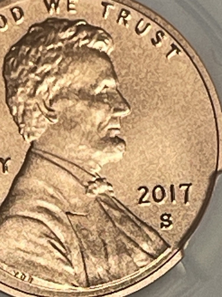 2017-S Lincoln Cent Shield Reverse Enhanced Unc CAC MS 69 RD Bay Bridge Label