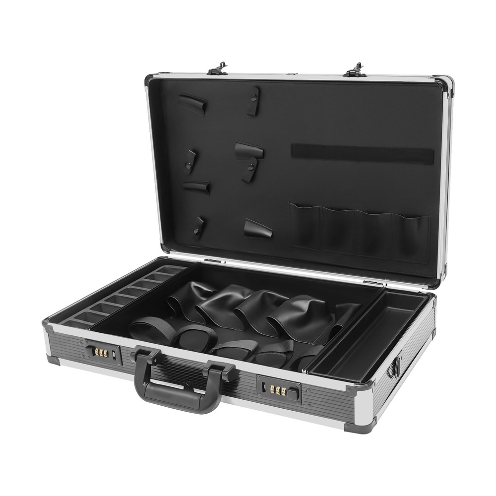 Professional Barber Carrying Case Organizer Clipper Box Travel Carry Case + Code