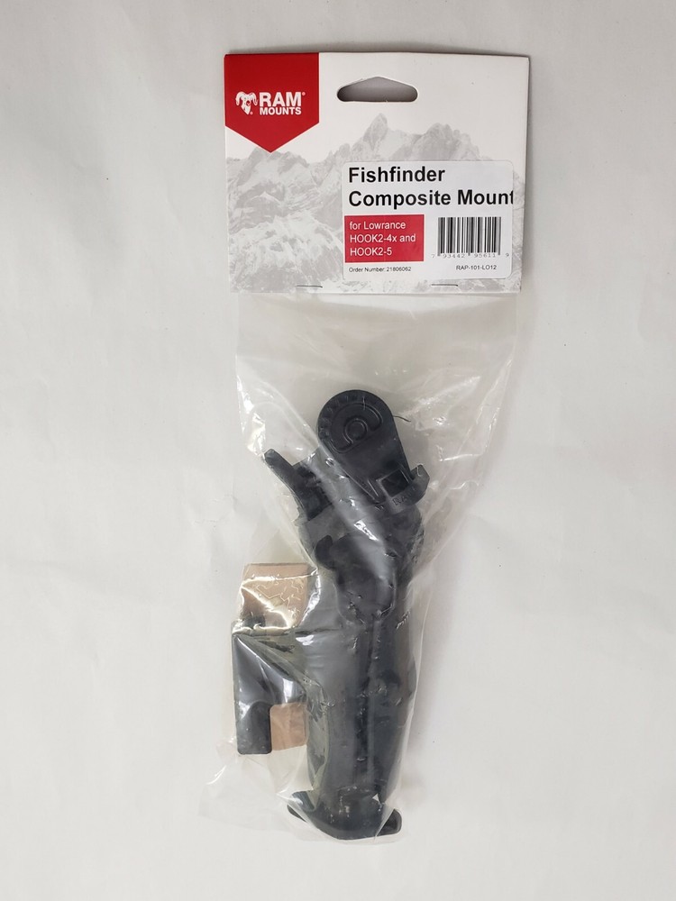 RAM Composite Drill Down 1.5" Ball Mount Hook 2 Fishfinders HOOK 2-5x
