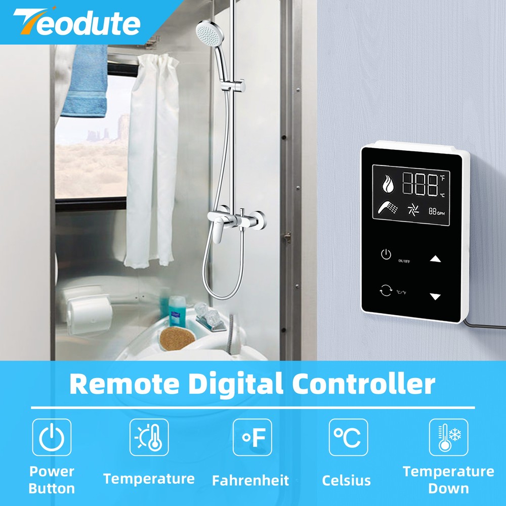 Water Heater 55000 BTU Camper Van LPG Instant Water Heater BOILER RV CAMPING 15"