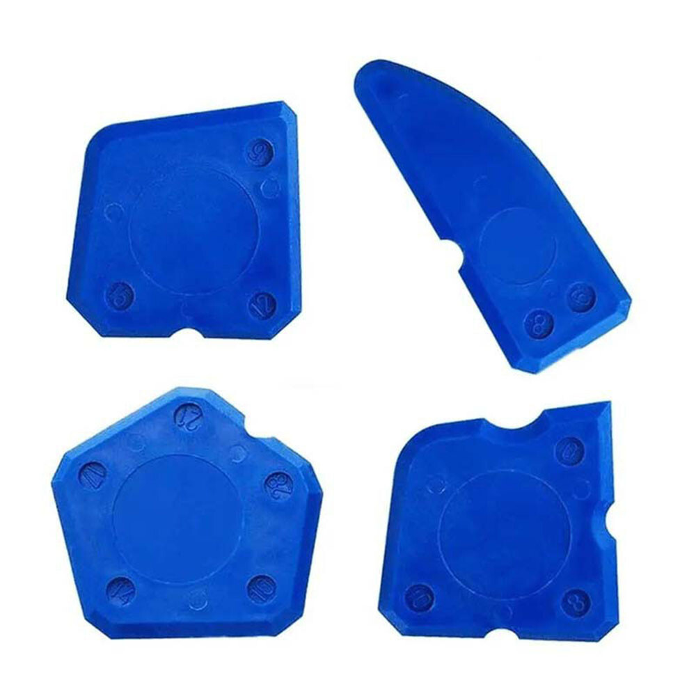 4-Piece Caulking Tool Set Kit Silicone Rubber Flexible Smooth Edge Corner❥