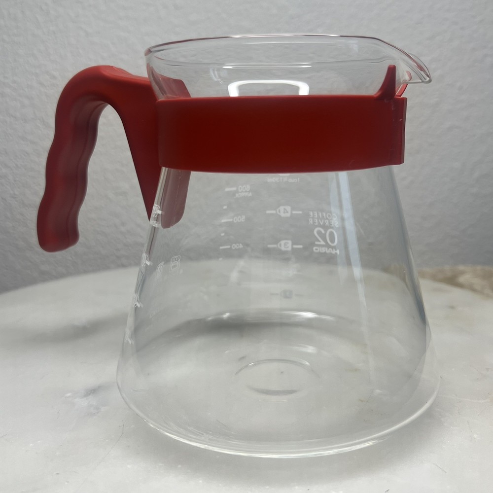 Hario V60 Pour over Coffee Server, Size 02, Red