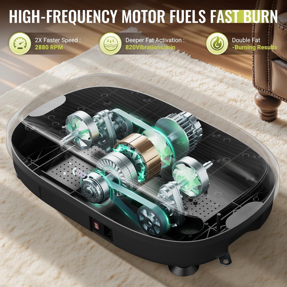FLYBIRD Vibration Plate Exercise Machine, Adjustable Speed High Intensity Vib...