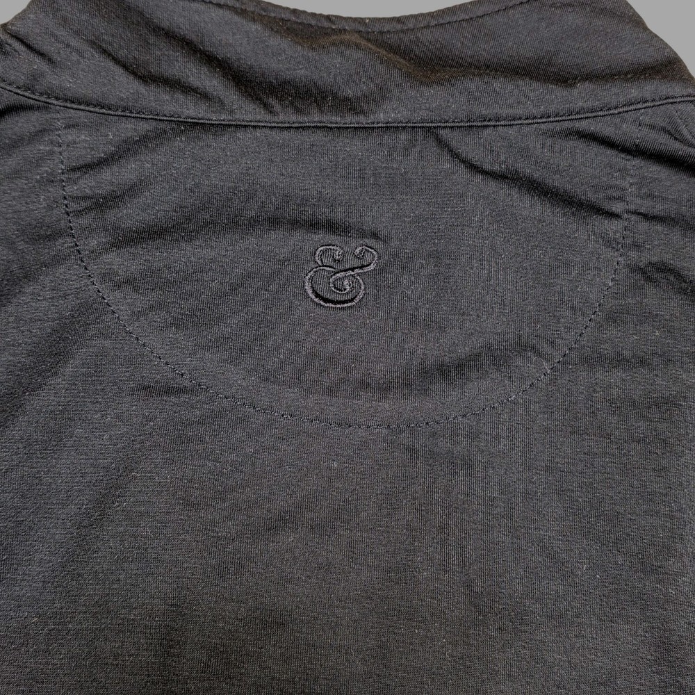 New Collars & Co Mens DriRelease Performance Black 1/4 Zip Pullover NWT