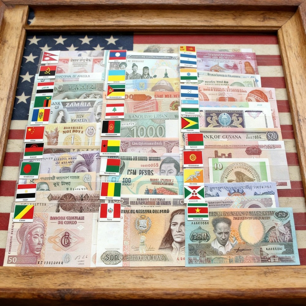 UNC Condition 100Pcs World Banknotes Different Foreign Paper Money Set